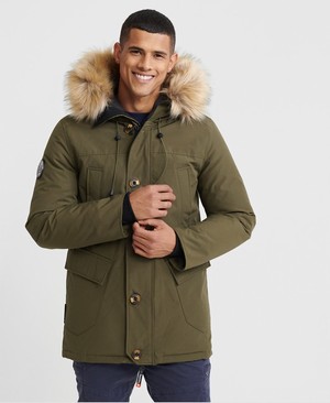 Superdry Rookie Down Parka Férfi Kabát Khaki | WIEAB7869